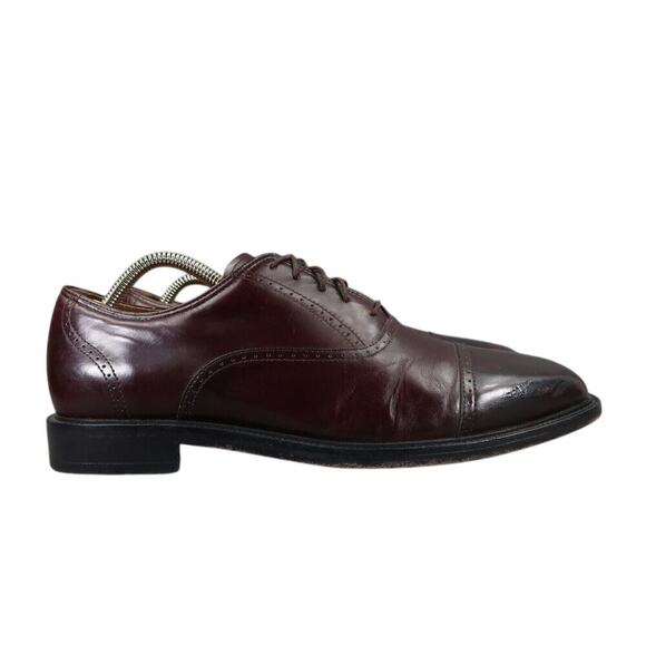 Rockport Shoes Men 8.5 Oxford Cap Toe Leather Dress Formal Classic Comfort Brown - Picture 2 of 16